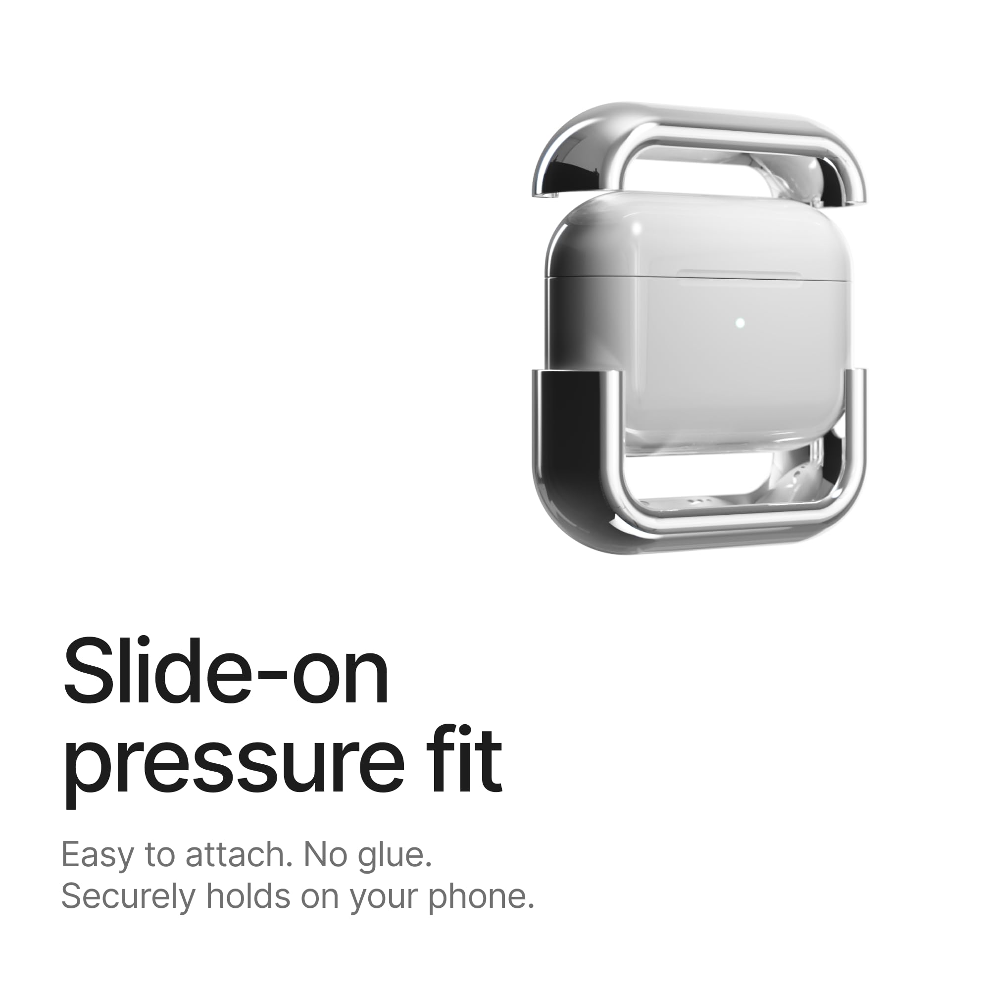 Arc Pulse Funda AirPods Pro (2024), Protección Minimalista con Carcasa de Aluminio + Inserciones de elastómero, Funda Deslizante para Estuche de Carga