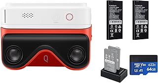 KanDao QooCam EGO 3D Kamera - 24MP Fotos 4K 60FPS Videos Viewer-Integrierte 3D Stereoskopische Kamera, Kompatibel mit VR Headsets/AR Brillen/Projektoren, Weißes Ladeset