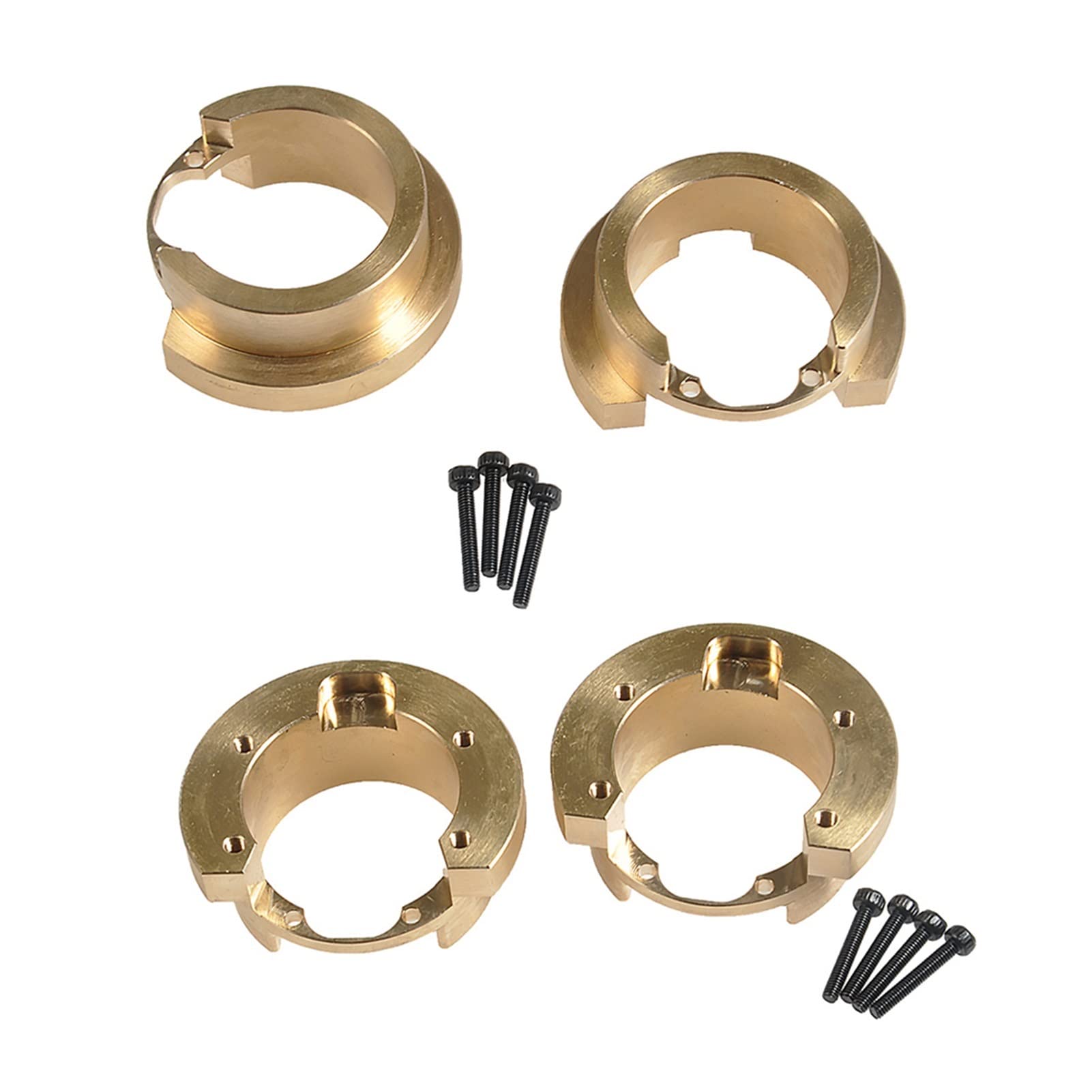 KUKEMI 1/2Pair Brass Internal Counterweight Balance Heavy Copper Weight 1/10, for Traxxas, TRX4 TRX6 RC Crawler Car Axle Parts car balance counterweight(2Pair)