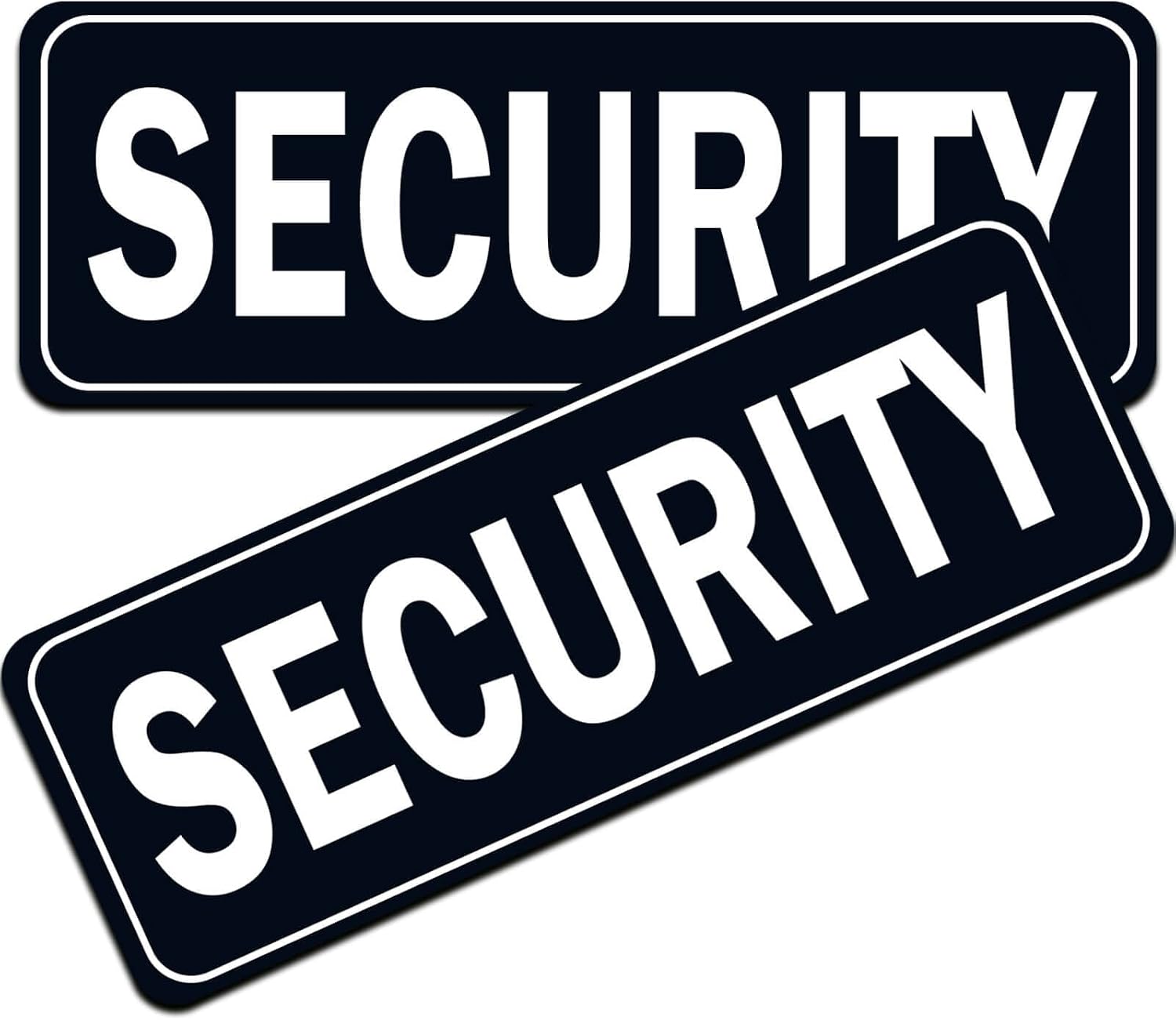 Security Officers Magnetic Signs For Car, 2 Pack Black Security Signs Magnet for Vehicles Trucks, SUV and Cars, Rover, Patrol Security 13"×4.7" (Black Security Sign)