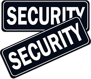 Security Officers Magnetic Signs For Car, 2 Pack Black Security Signs Magnet for Vehicles Trucks, SUV and Cars, Rover, Patrol Security 13"×4.7" (Black Security Sign)