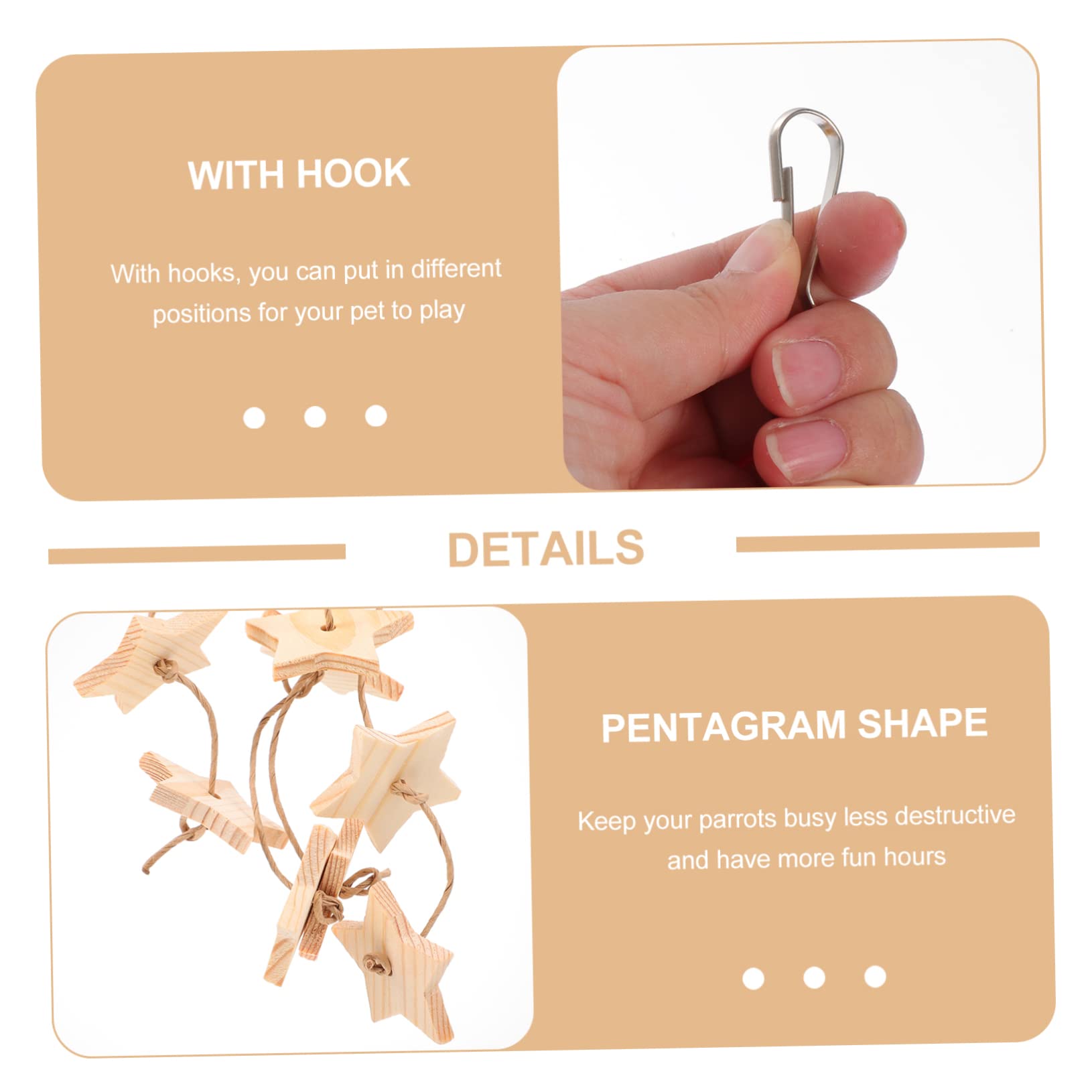 GALPADA 1Set Parrot Swing and Biting for Birds Durable Hanging Cage Accessories for Pet Parrots Promotes and Playtime