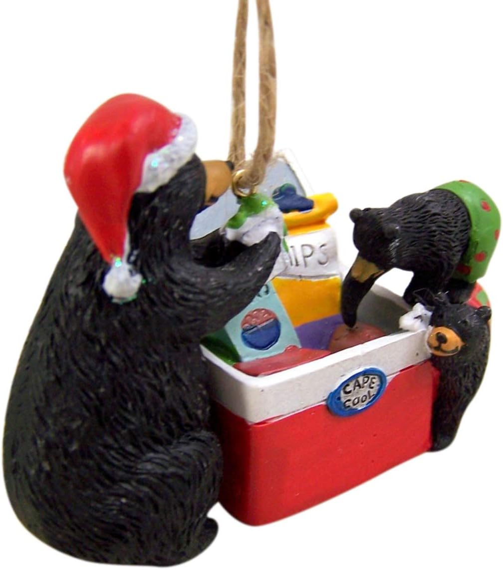 Wowser Cast Resin Mama and Baby Bears with Cooler Hanging Christmas Tree Ornament, 3 1/4 Inch - Image 3