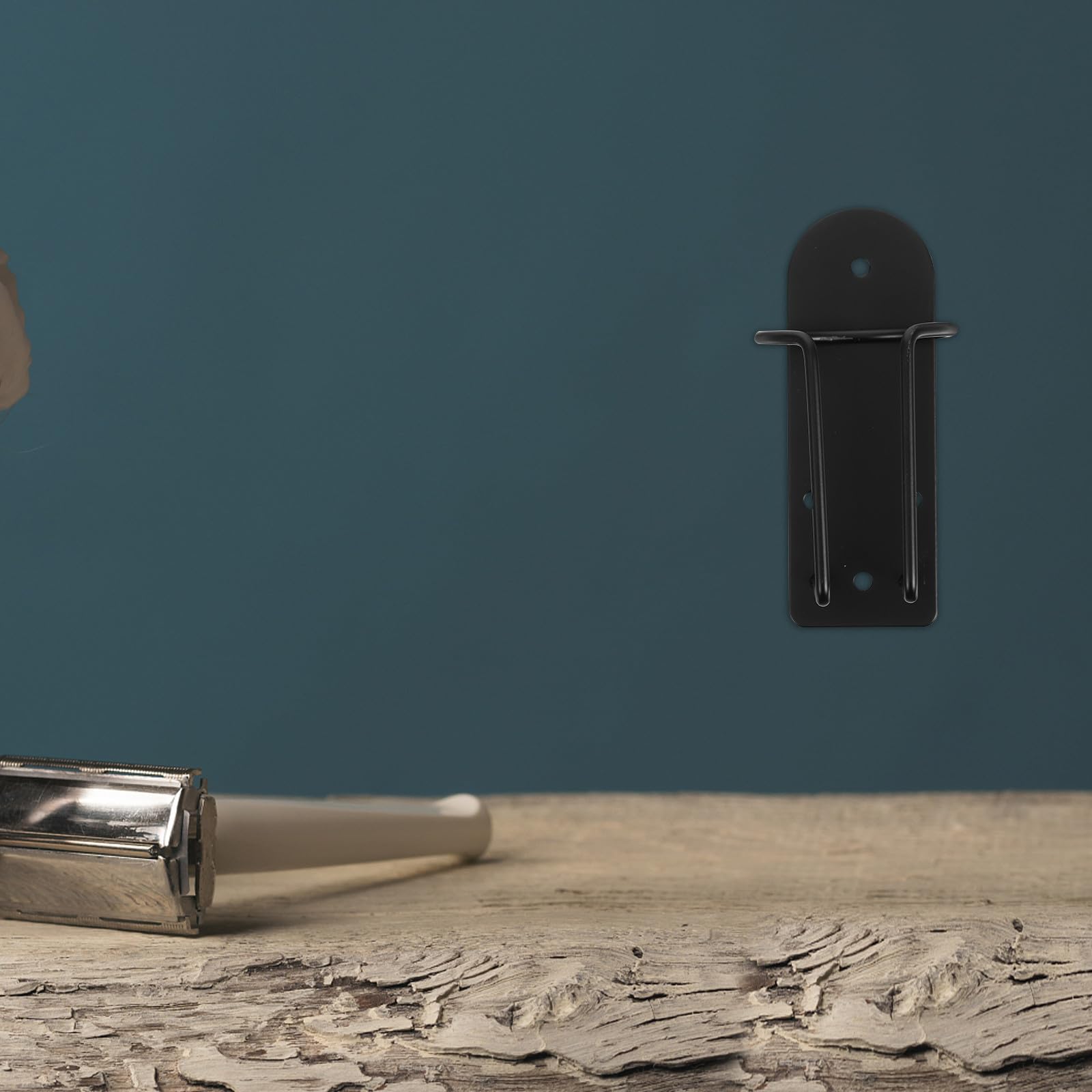 Soporte de Acero Inoxidable para Cortadora de Pelo Eléctrico Negro, Organizador de Herramientas de Peluquería de Pared, Estante Multiusos para Máquinas de Cortar Cabello