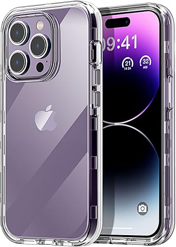AICase Funda transparente para iPhone 13 Pro Max (6.7 pulgadas), resistente protección contra caídas, cuerpo completo, a prueba de golpes, a prueba
