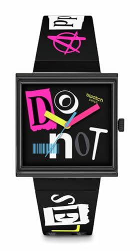 Swatch Black Bioceramic Quartz Watch