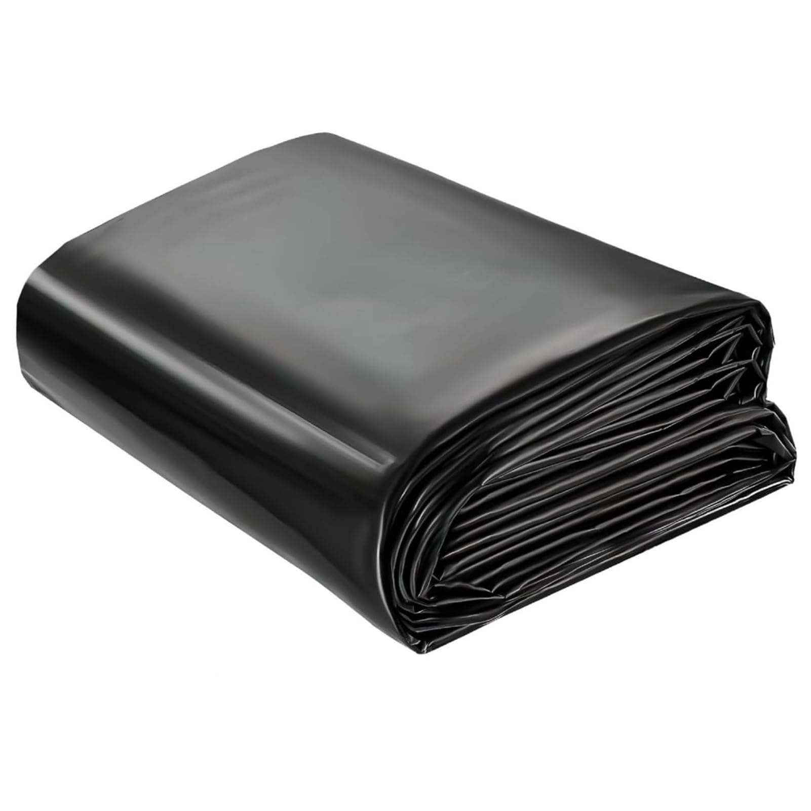 Telo protettivo per stagni in HDPE, rinforzato, per stagni di pesci koi, giardini, cascate, resistente, colore nero, 4 x 6 m