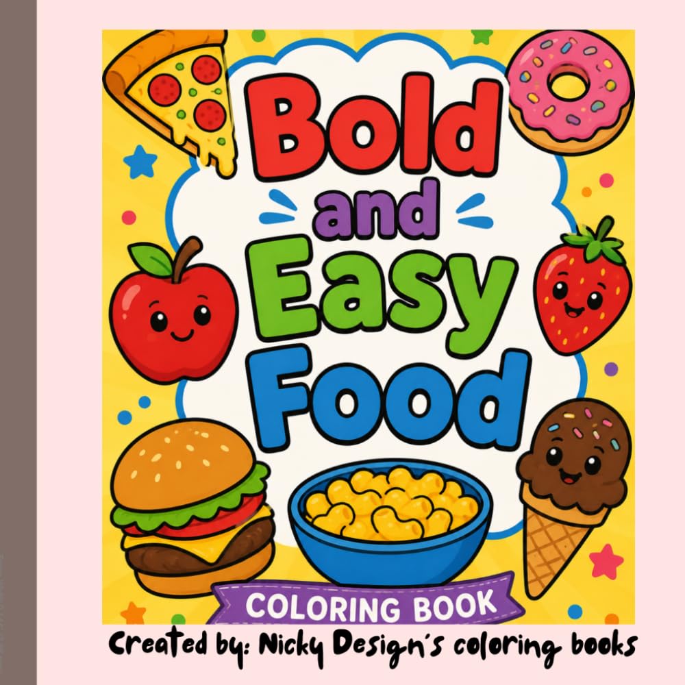 Bold and Easy coloring book - Food