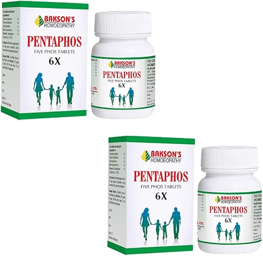 Dr. Bakshi's BAKSON'S HOMOEOPATHY PENTAPHOS TABLETS-6X-100 TABS (Pack of 2)