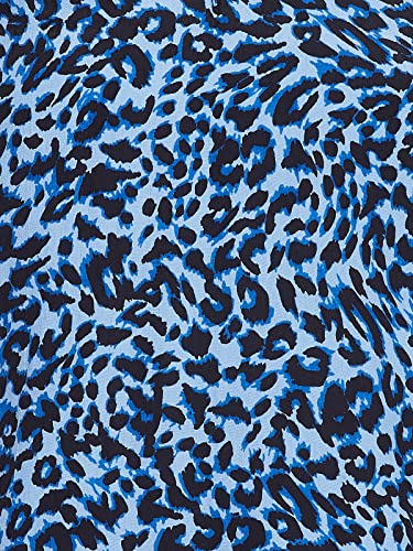 Image of Clovia Women's Cotton Animal Print Cami Top & Pyjama Set in Blue