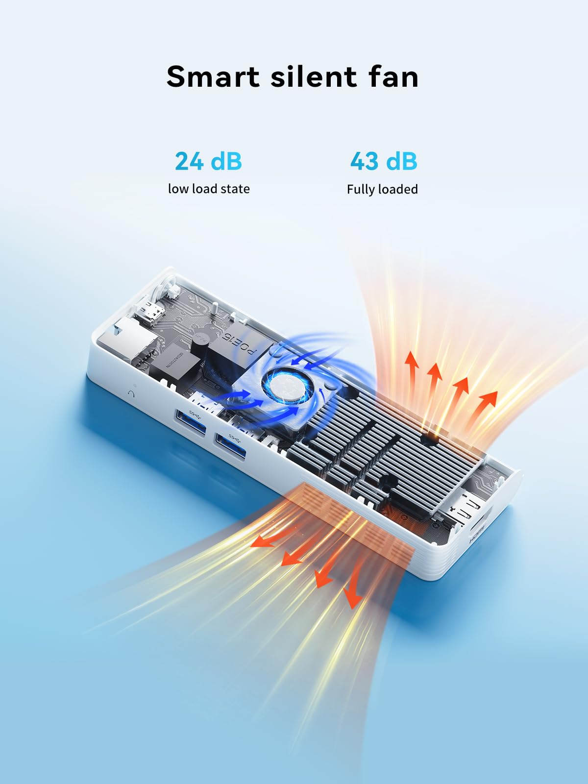 MINISFORUM S100 Mini PC Stick,8 GB LPDDR5 RAM, UFS2.1 128GB, 4K