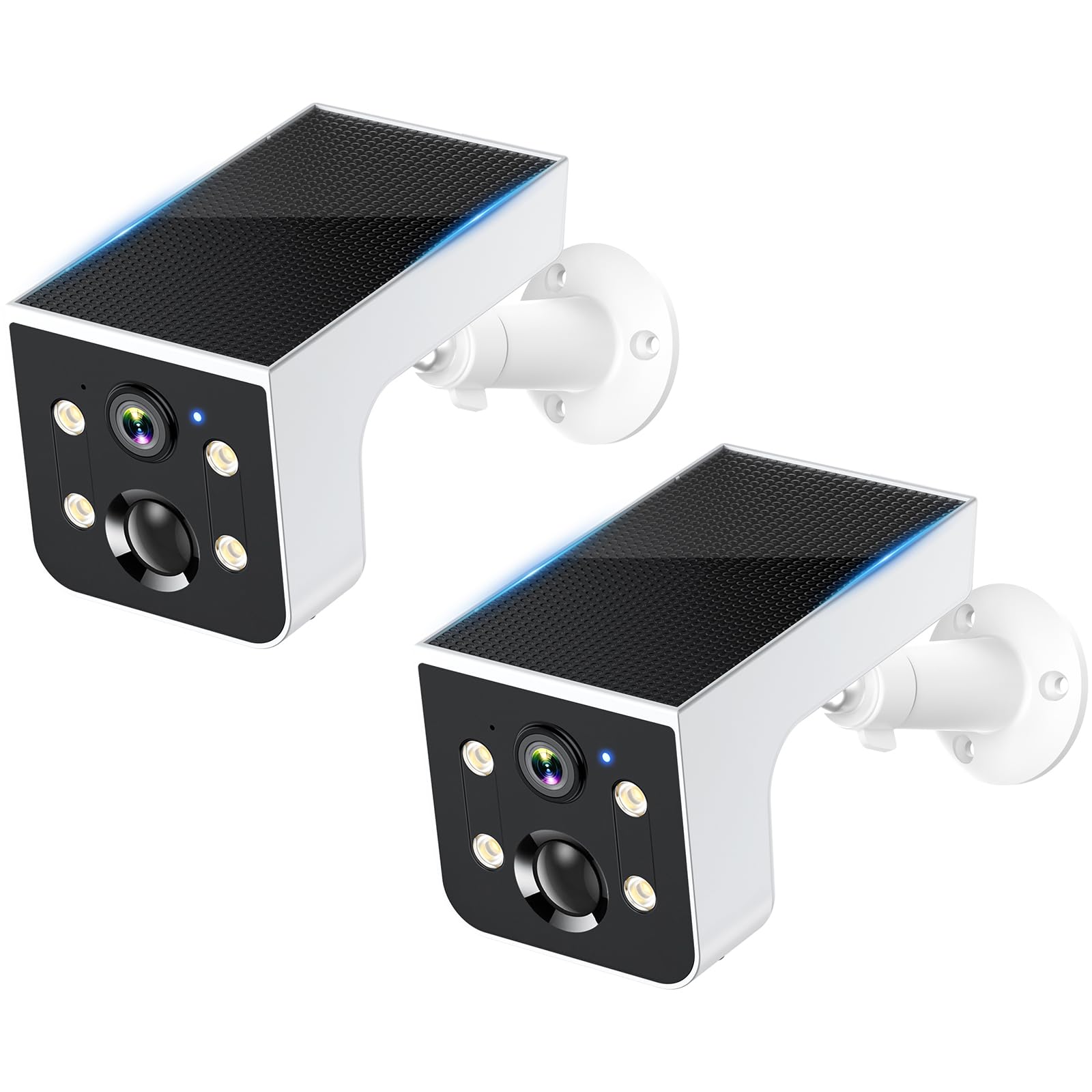 Solar Powered Security Camera Outdoor: 2 PCS AI Motion Detection 2K Outdoor Cameras Wireless - Continuous Power for Home & Business Monitoring-image-49