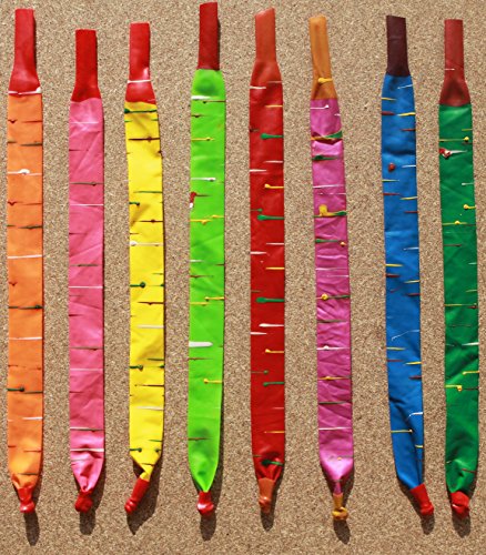 100 Count Rocket Balloons Pack, Inflates up to 40 Inches, Assorted Colors