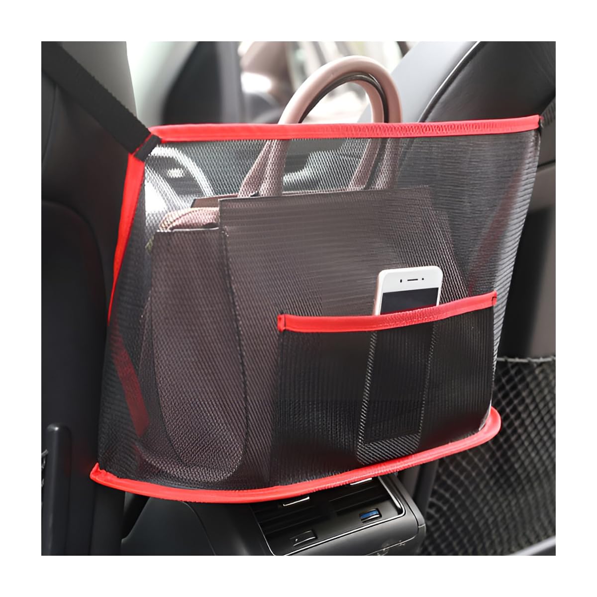 Filet De Rangement Pour Siège Auto - 35x40cm Ajustable - Organisation Voiture Et Camping-car