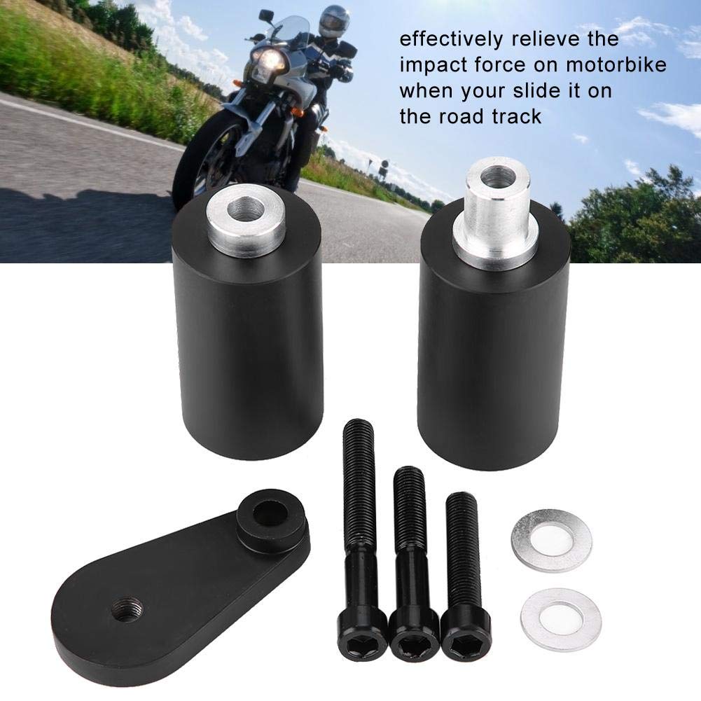Kit protezione antiurto per paratelaio-Duokon Metal + Kit Telaio paracolpi Scorrevole ABS, Parti di Ricambio Moto Telaio parapolvere Crash Protector Kit per Yamaha YZF R6 R6S 2003-2008