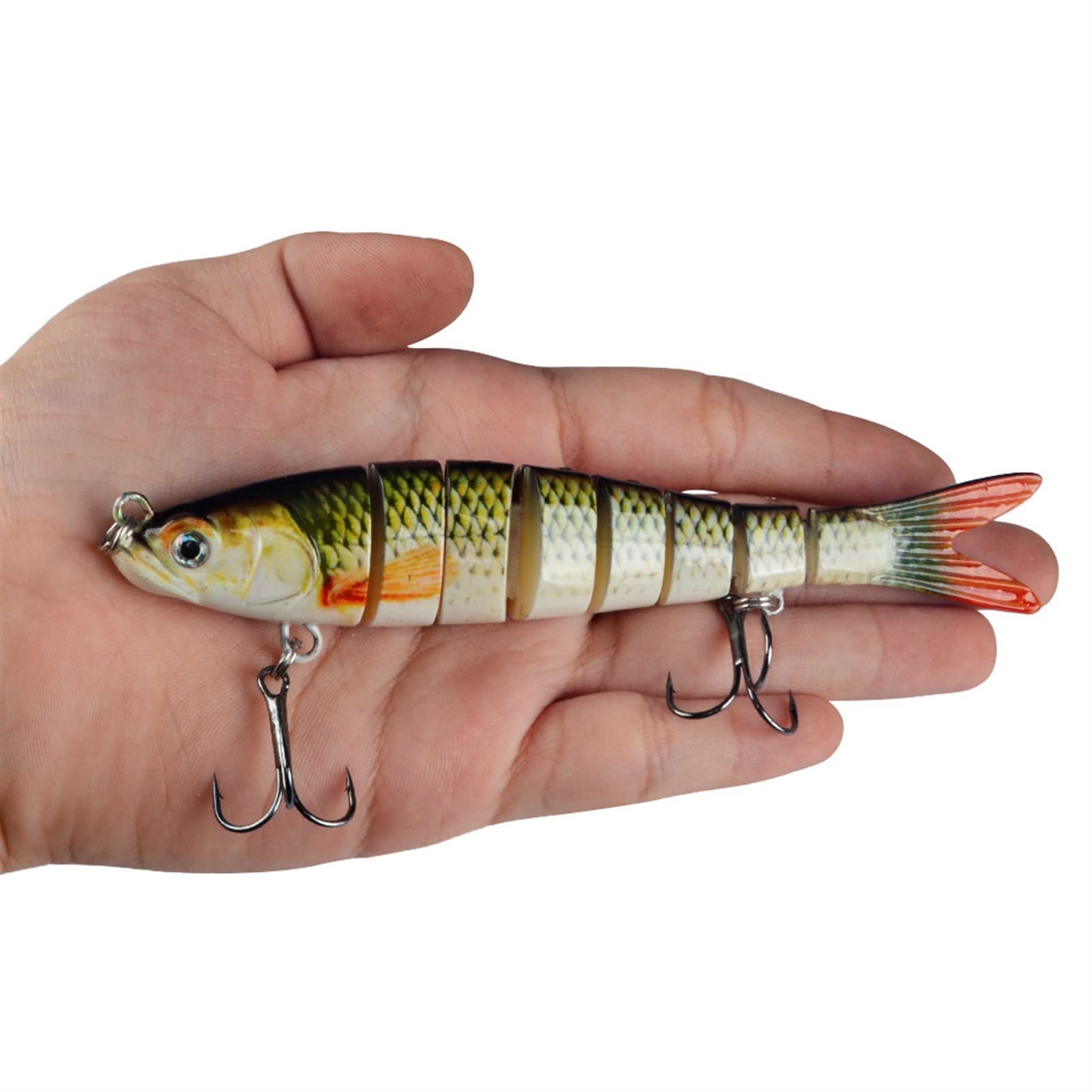 5 Stück 14cm 27g Mehrteiliger Swimbait mit lebensechter Beschichtung Höhenhaken Sinking Bionic Bass Fishing Lure Forelle Barsch Karpfen Angelgerät für Süßwasser Salzwasser