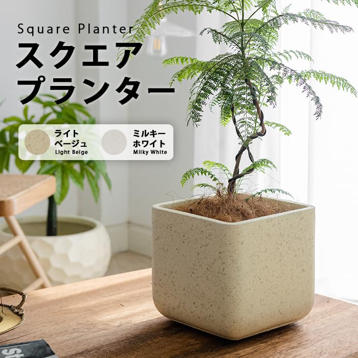 Amazon.co.jp: JUHAN 大型 角丸スクエアプランター 植木鉢 おしゃれ 鉢
