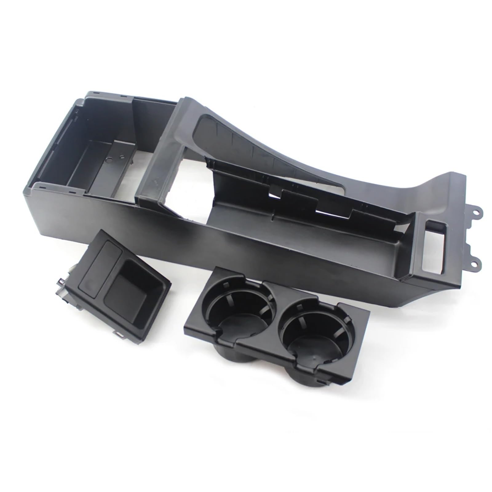 3 Teile/satz Fit Für BMW E46 Schwarz Center Console Trim Basis & Tasse Münze Speicherung Halter Armlehne Box