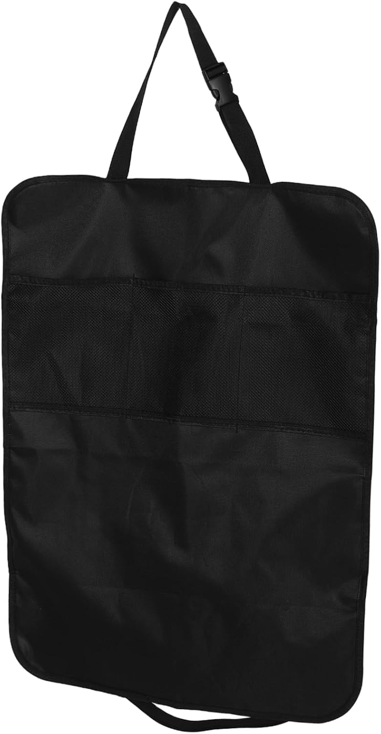 Car Seat Back Organizer Kick Pad Kick Mat for Vehicle Storage Easy Installation Seat Back Protector Multiple Compartments for Phones and Bottles
