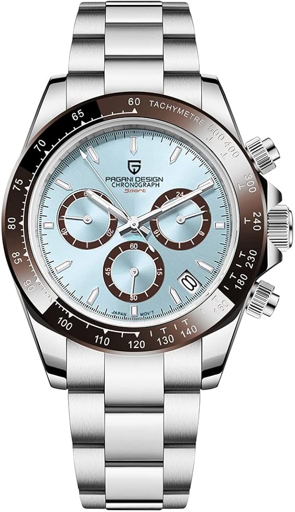 Pagani Design Classic Cronografo multifunzione da uomo Acciaio inossidabile giapponese VK63 Movimento al quarzo Tachimetro 100m Orologio da lavoro di lusso impermeabile. Pagani Design Classic Cronografo multifunzione da uomo Acciaio inossidabile giapponese VK63 Movimento al quarzo Tachimetro 100m Orologio da lavoro di lusso impermeabile.