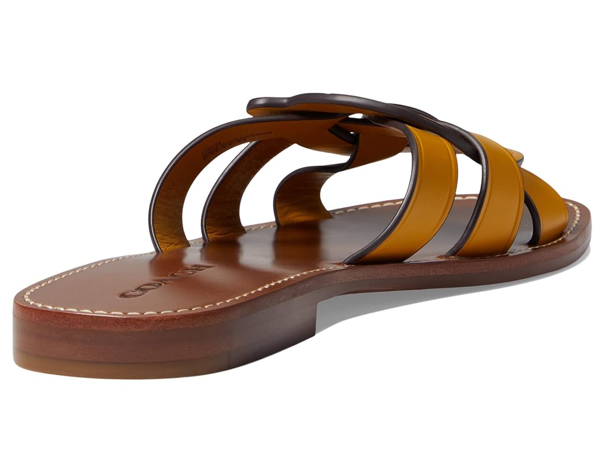 Amazon.com | Coach ISSA Leather Sandal Yellow Gold 6.5 B (M