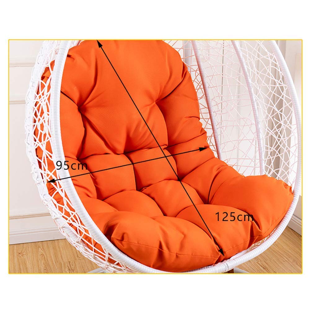 Cuscino per Sedia a Dondolo Rimovibile, Cuscino per Amaca Sospeso, Fodera per Cuscino in Rattan Senza Supporto, Cuscino per Sedia a Nido D'uovo Spesso Grigio 95x125 Cm (37x49 Pollici)