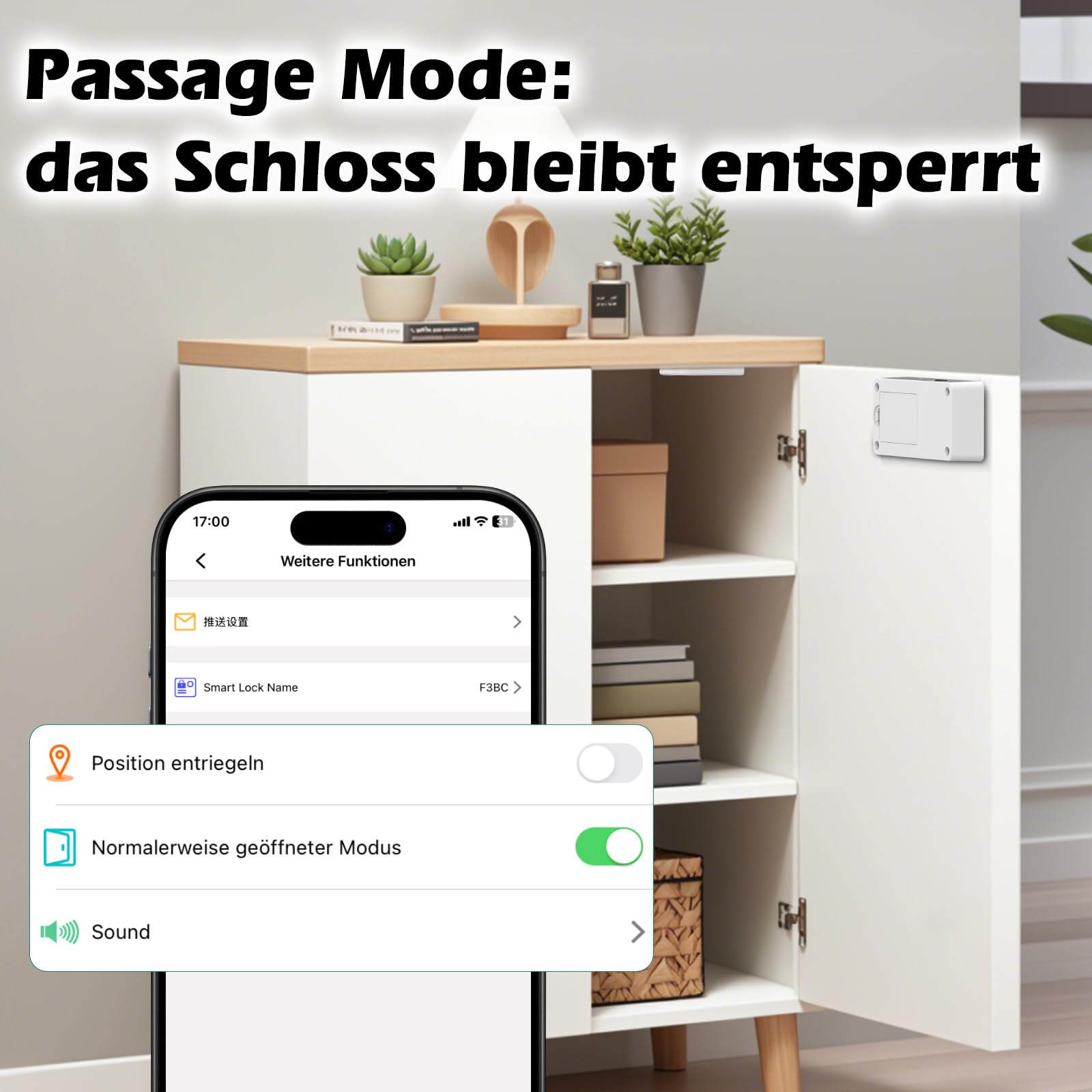 Eseesmart Serrure de meuble électronique, intelligente, avec application NFC, sécurité enfant cachée, serrure de tiroir RFID, pour boîte aux lettres, armoire de rangement