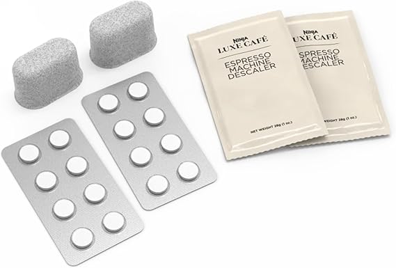 Ninja Luxe Cafe ​Espresso Cleaning Supply Kit, 4 Month Supply, Descale Packets, Cleaning Tablets, Water Filters​​, Espresso & Coffee Machine Cleaner