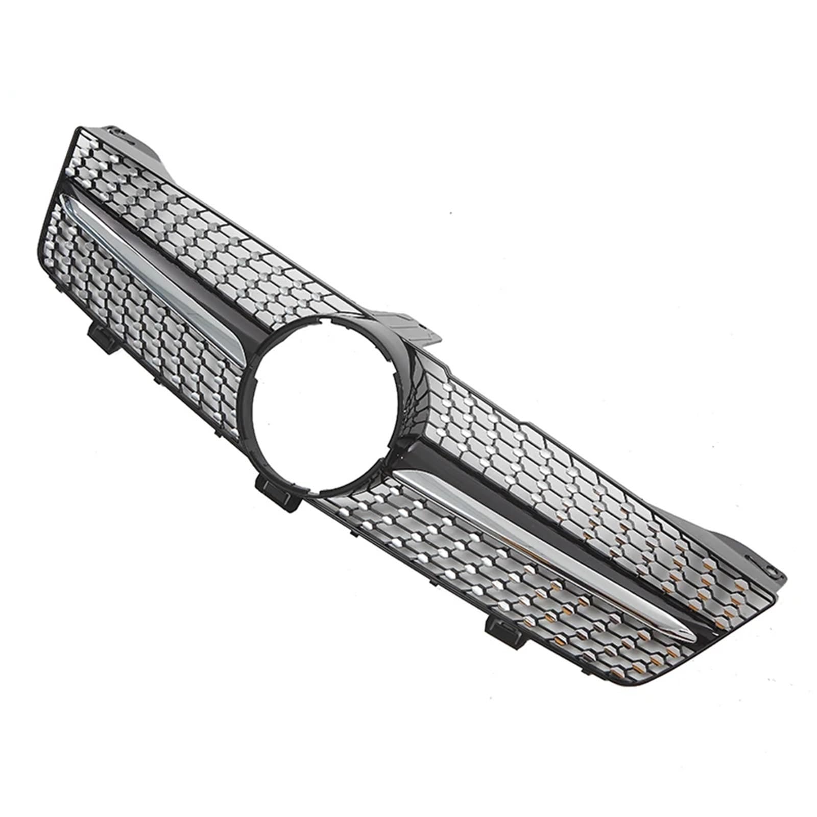 chrome grill przedni Przednia błyszcząca czarna kratka wlotu powietrza w stylu GTR pasująca do Mercedesa Benz CLS W219 CLS350 CLS500 2005-2008 Style Grille zderzaka(AMG-Chrome Black)