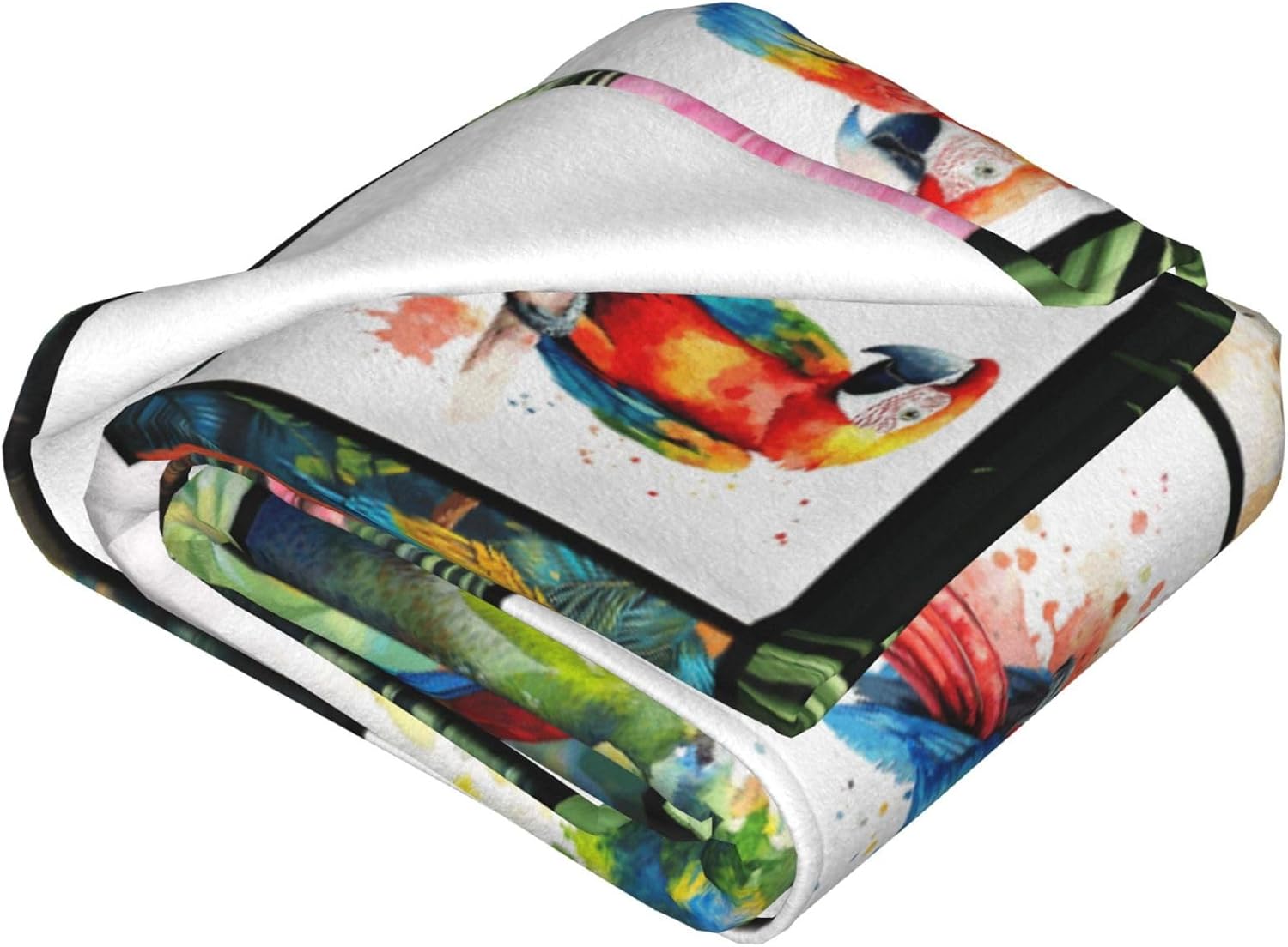 Parrot Cockatiel Throw Blanket Tropical Birds Print Throw Blankets Gifts for Couch Sofa Bed Stuff Decor Soft Cozy Fleece Plush Warm Flannel Bedding for Lover Men Women Boys Girls 40"x50" - Image 5