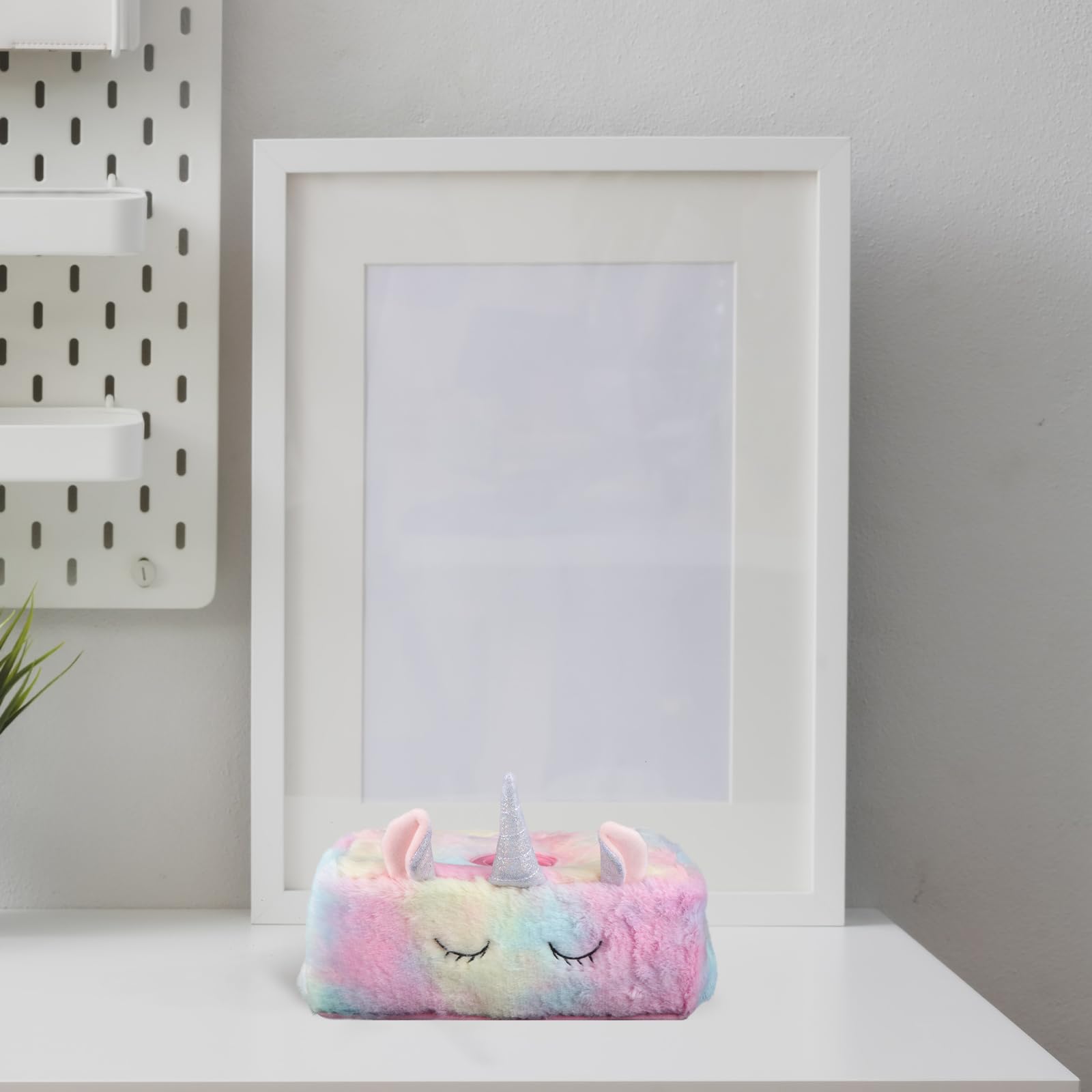 WOONEKY Einhorn-Taschentuchspender Plüsch Baumwolle Serviettenhalter Kreative Tissue Box Abdeckung Für Zuhause Büro Geschäft
