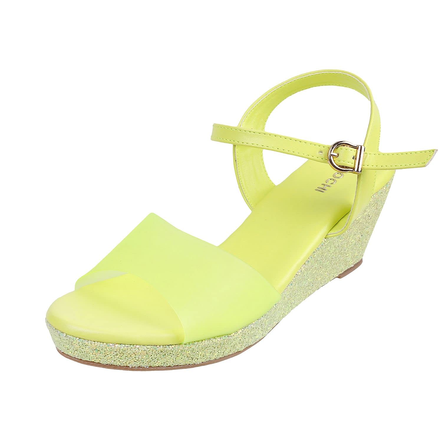 Mochi Women Yellow Synthetic Sandals, EU/39 UK/6 (34-9987) (B0BQHZ299L) Amazon Price History, Amazon Price Tracker