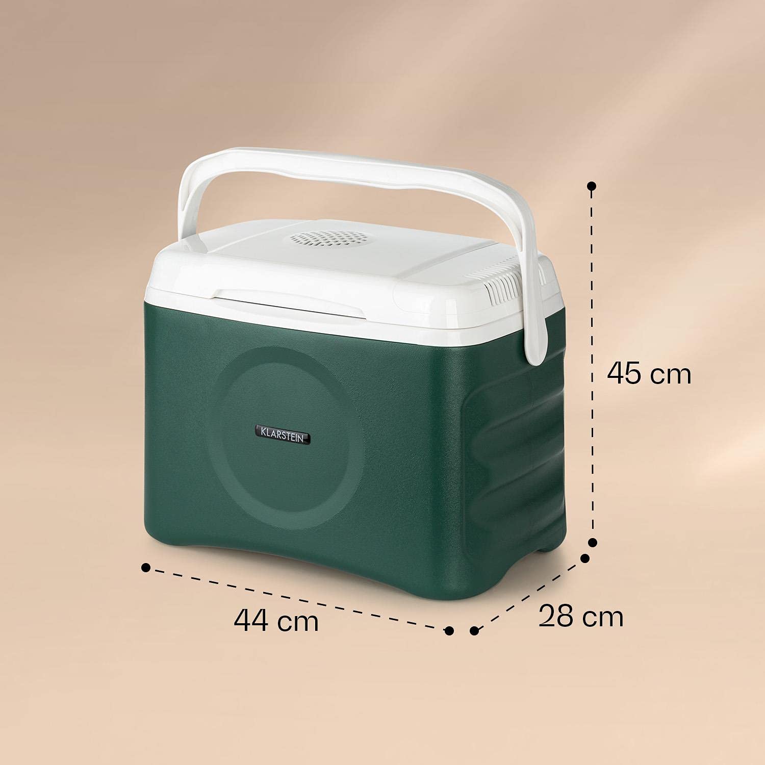 Klarstein BeerBelly 21 elektryczna lodówka - 21 l, 3 połączenia: 230 V, 12 V złącze do zapalniczki i połączenia USB, przenośna, funkcja chłodzenia i ogrzewania, samochód, ciężarówka, kemping, gniazdko, niebieski