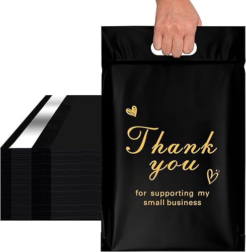 Miniatura 14 de Sobre de polietileno de agradecimiento 6x9 pulgadas 100 piezas, bolsas de envío impermeables y resistentes al desgarro para ropa, bolsas de correo