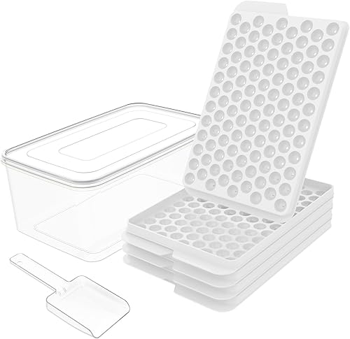 Miniatura 1 de Mini bandejas para cubitos de hielo, bandejas pequeñas para cubitos de hielo de fácil liberación, 104 x 4 unidades, bandejas de hielo trituradas