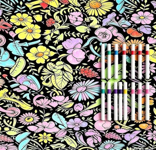 DIY Coloring Blanket for Adults with 12 Markers, Washable Cozy Velvet Kit for Everyday Use & Home Decor (A) image 5