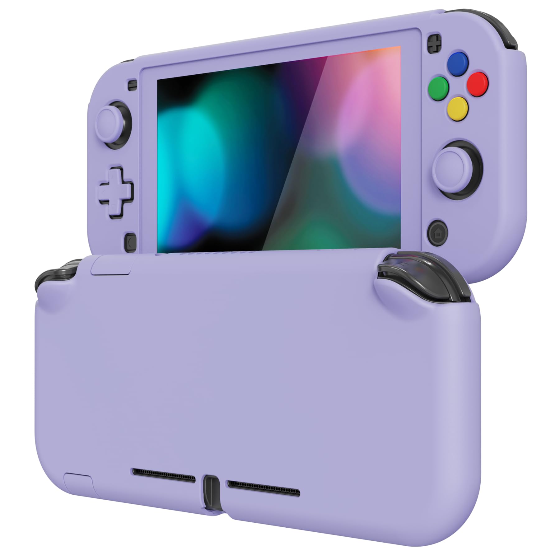 eXtremeRate PlayVital Funda para Nintendo Switch Lite, Carcasa Protectora con Protector de Pantalla de Vidrio Templado, Protector Duradero, Accesorios para Switch Lite (Clásico SFC SNES EU) — view 24