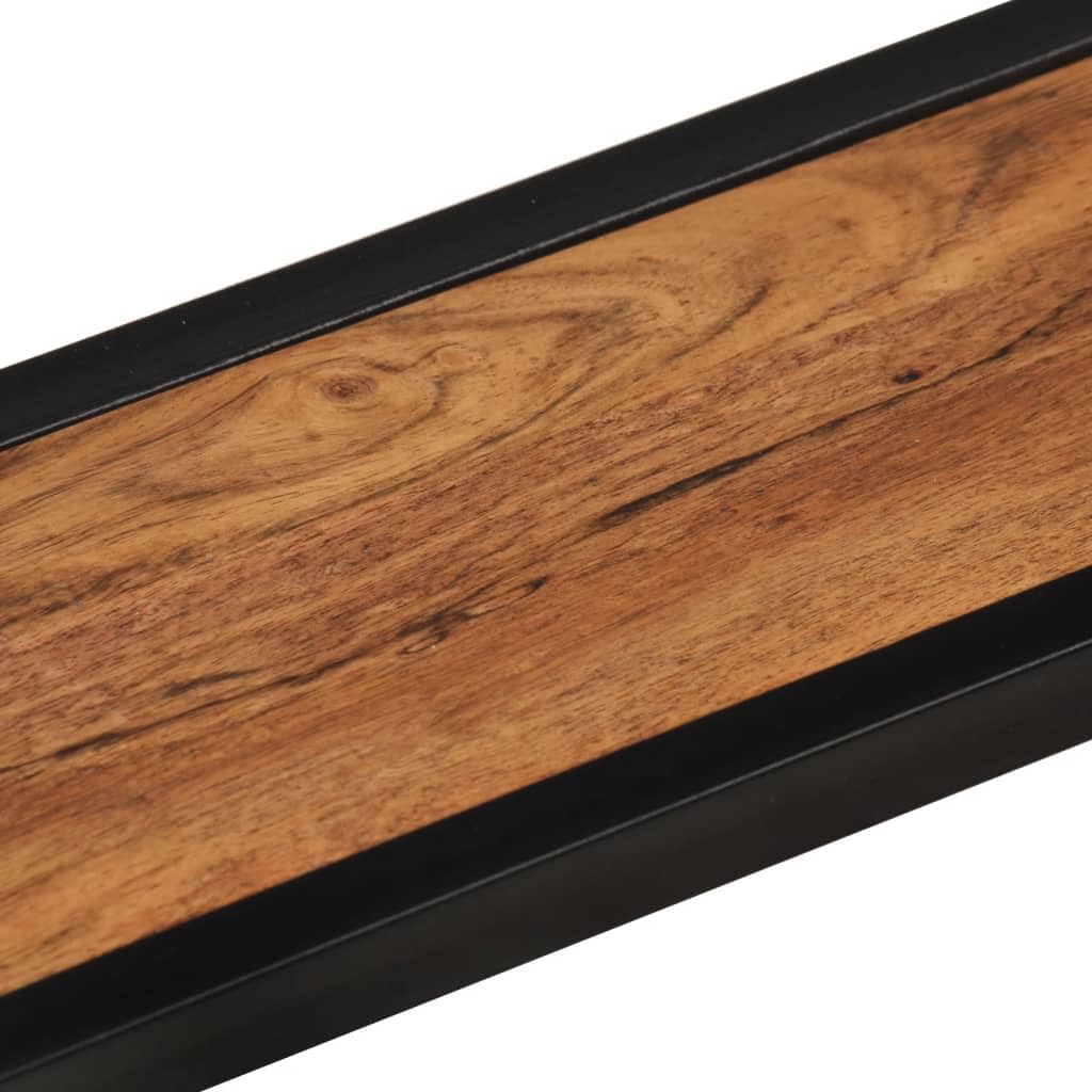 Generisch Wandregale 2 STK. 110x17x17 cm Massivholz Akazie und Eisen,Möbel,Regalsysteme,Wandregale-353794