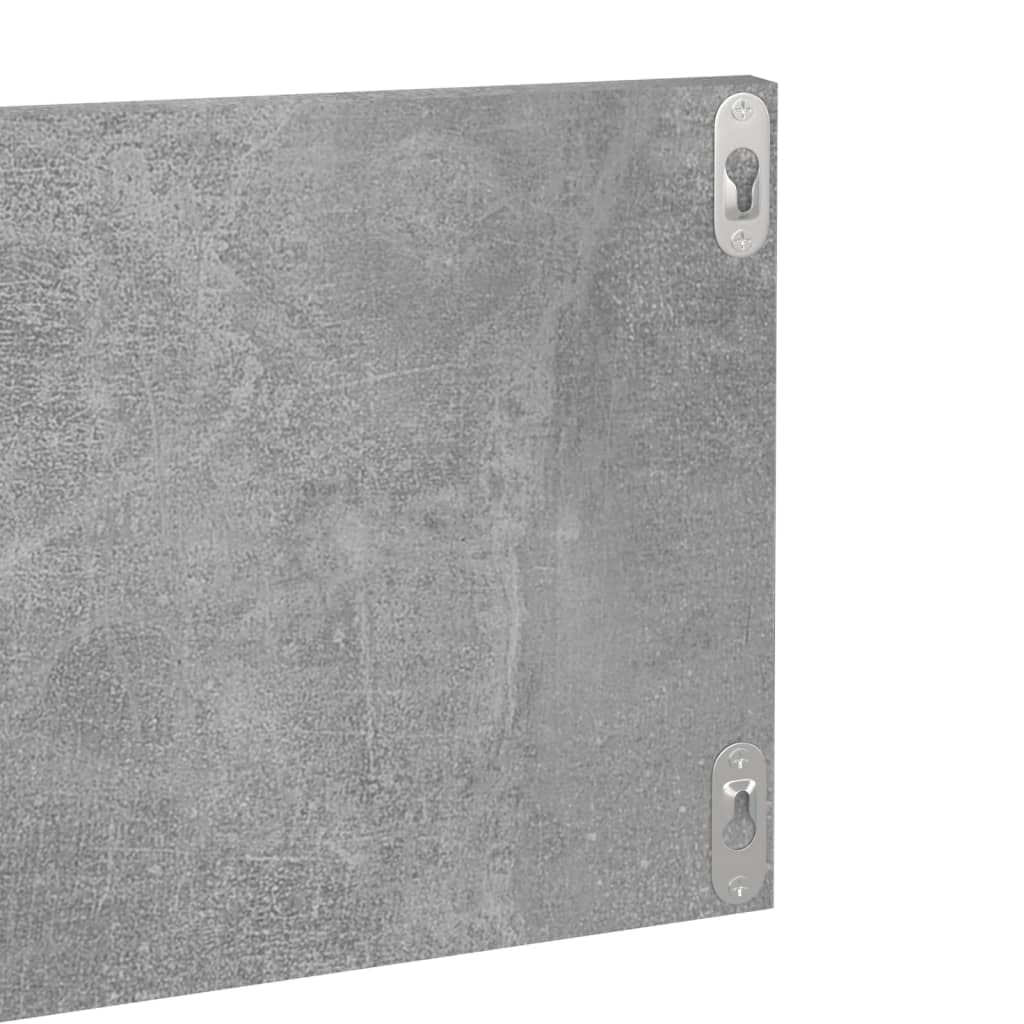 vidaXL Mensole Muro 2pz Grigio Cemento 80x11,5x18cm Legno Multistrato