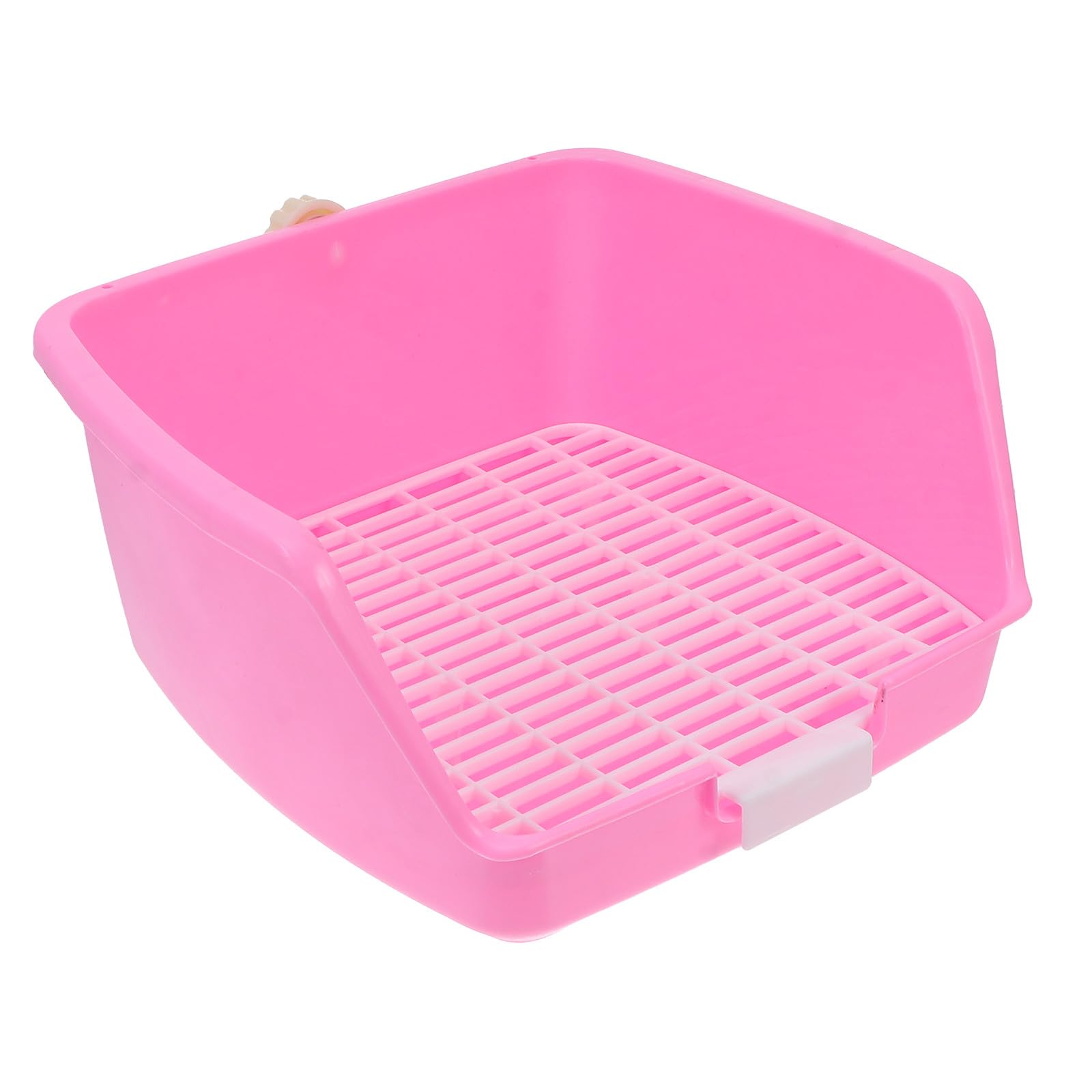 BESTYASH Vassoio Lettiera per Animali Domestici in Plastica Rosa Griglia Staccabile Facile da Pulire per Gabbie di Conigli e Furetti