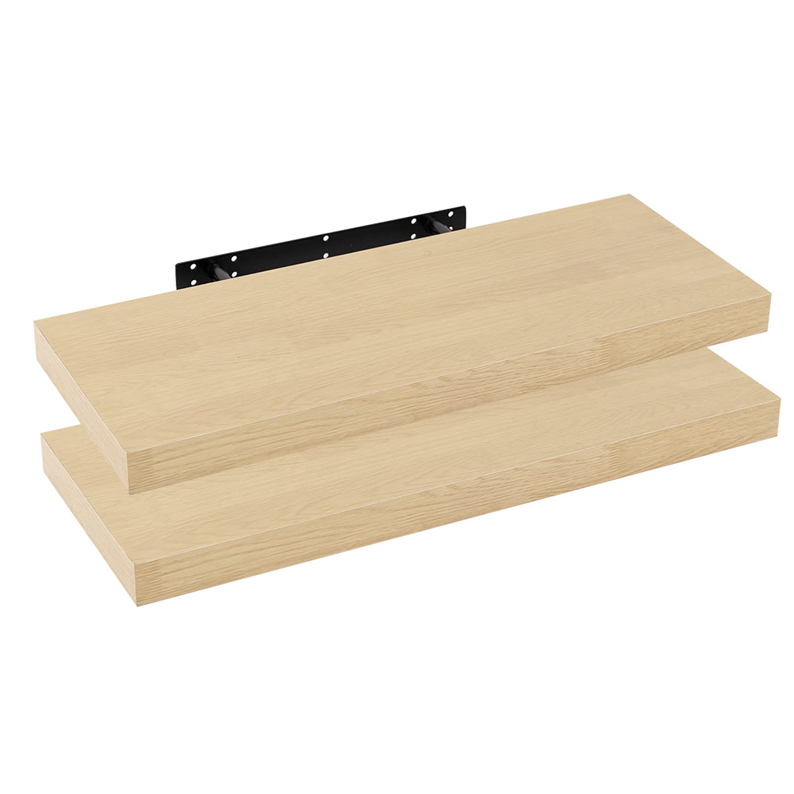WOLTU Estanteria Pared, Estante Flotante, Juego de 2 Estante Pared de Madera de MDF, para salón, Cocina, Pasillo RG9319kei-2