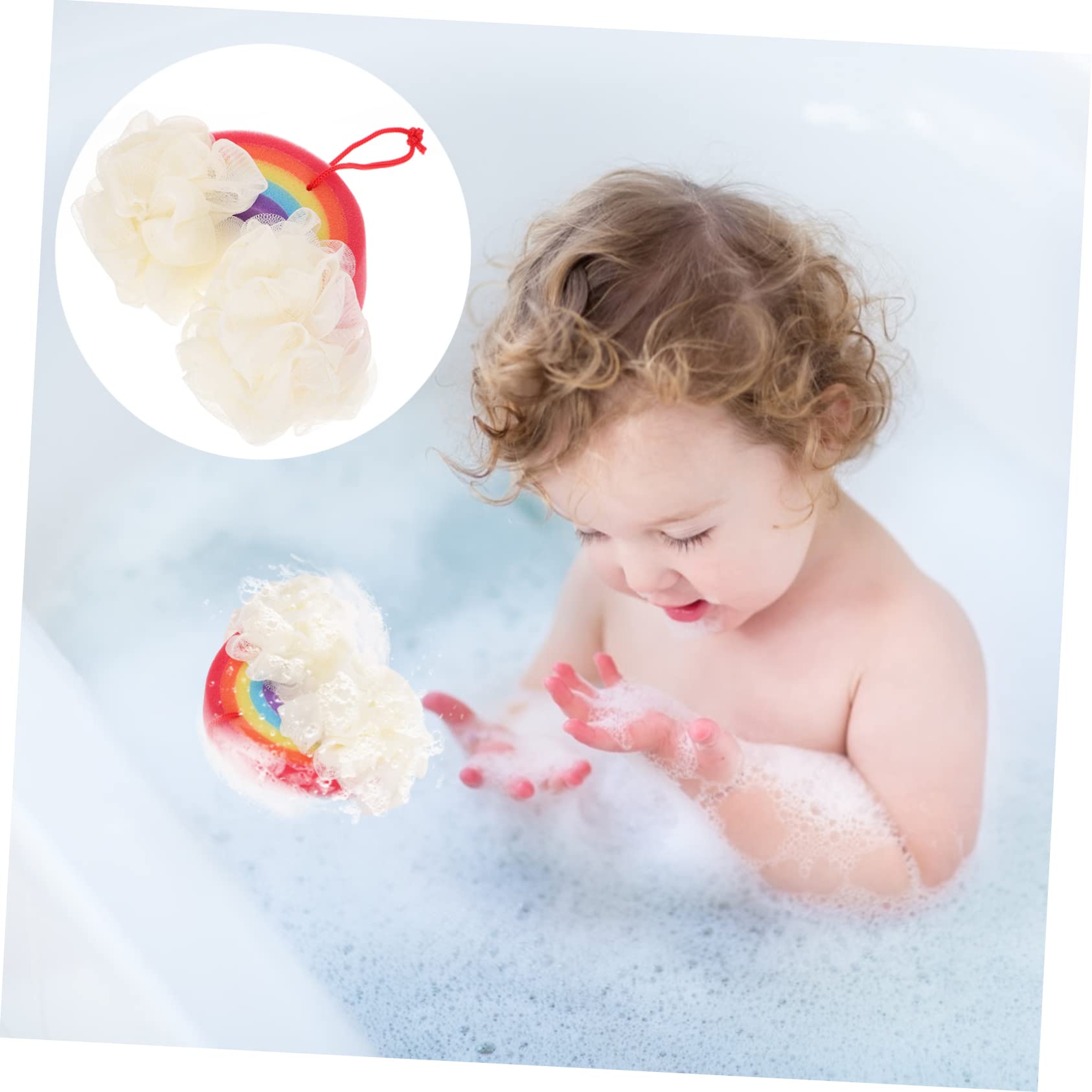 Healeved 3piezas Esponja De Baño Colorida Para Exfoliante Para Ducha y Cuerpo Para Piel Delicada Fácil De Almacenar Material Seguro y Espumoso