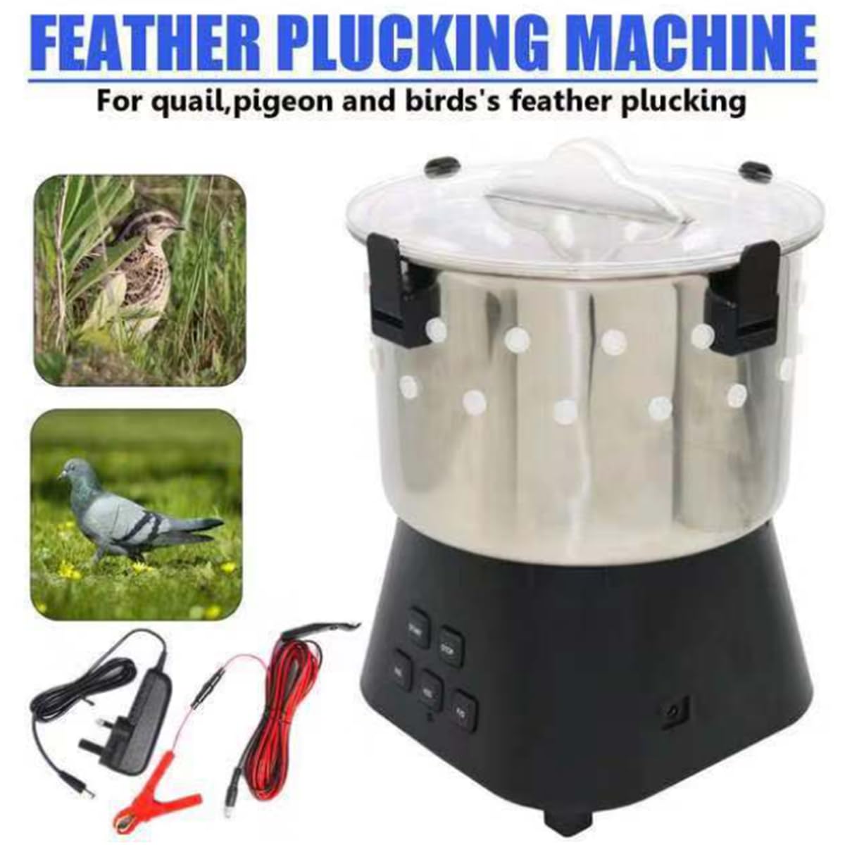 Máquina de extracción de pelo de pollo, máquina de extracción de pelo de pollo de acero inoxidable, máquina de extracción de pelo para eliminar el pelo, adecuado para aves de corral, pollos y patos
