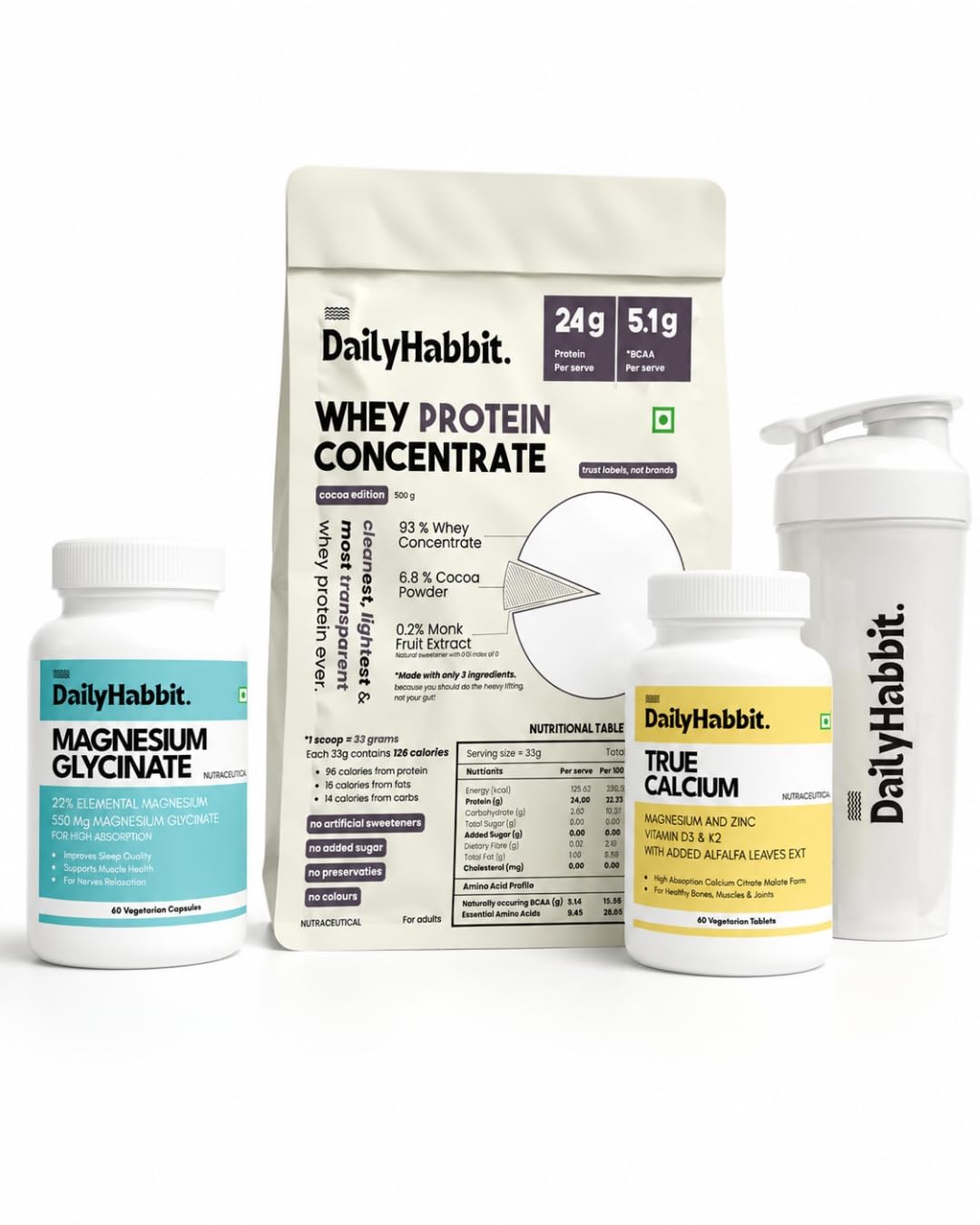 Muscle & Bone Health Bundle | Whey Protein + Magnesium Glycinate + True Calcium + Premium Shaker-picture-30
