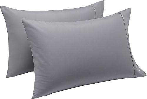 Pottery Barn Juego de funda de almohada 100 % algodón egipcio de 1200 hilos ultra suave, duradera y sedosa suave (funda de almohada tamaño Queen)