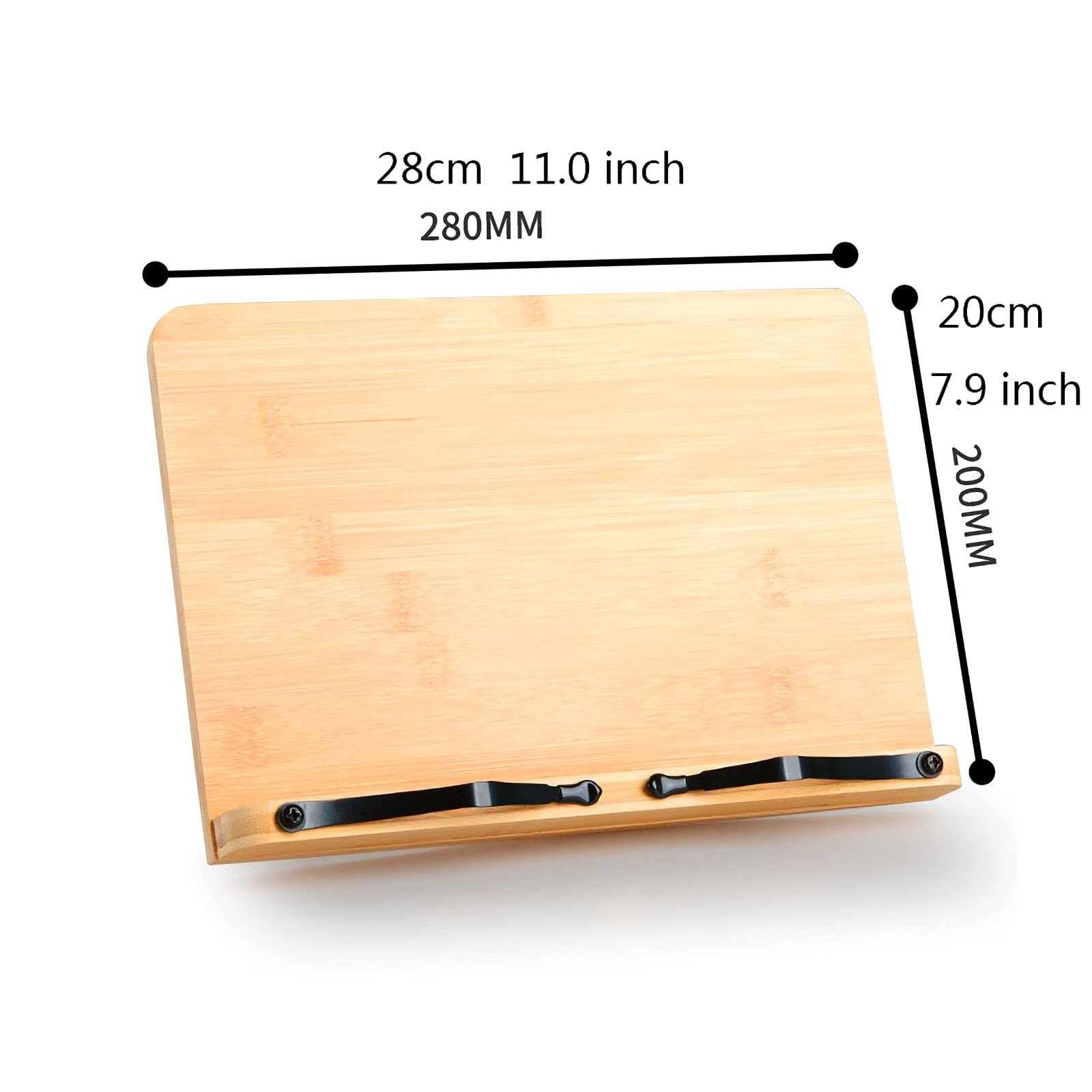 Stojak na książki/stojak na książki Stojak na książki do czytania Książka kucharska Podręcznik z przepisami Dokument Laptop Smartfon z 5 regulacją wysokości i kąta Stojaki na książki 11 x 8 cali do