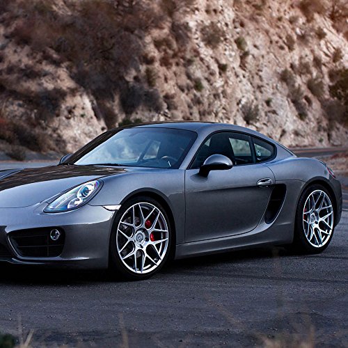 19" HRE Wheels FF01 Flow Form Silver Concave Rims Only Set Of 4 Includes Vibe Motorsports License Plate Frames Fits Porsche 718 Boster Cayman