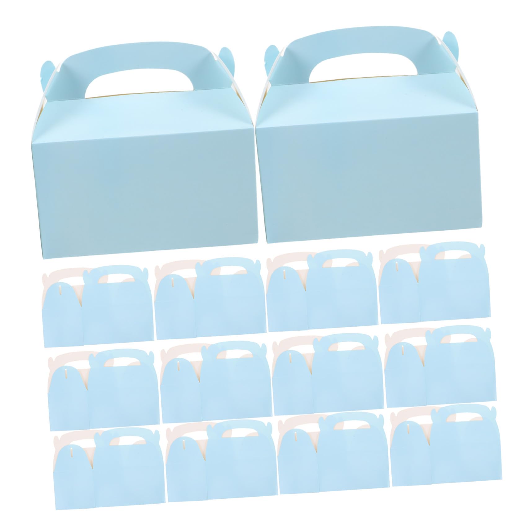 Zerodeko Caja de Papel para Fiestas con Asas, 50 Piezas, Cartón 250 G