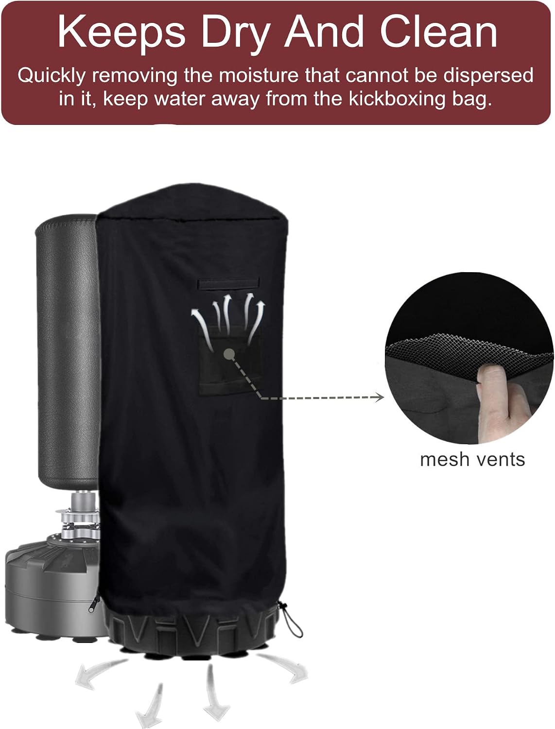 Freestanding Punching Bag Cover - Outdoor Waterproof, Standing Heavy Bag Protective Cover for Boxing Bag