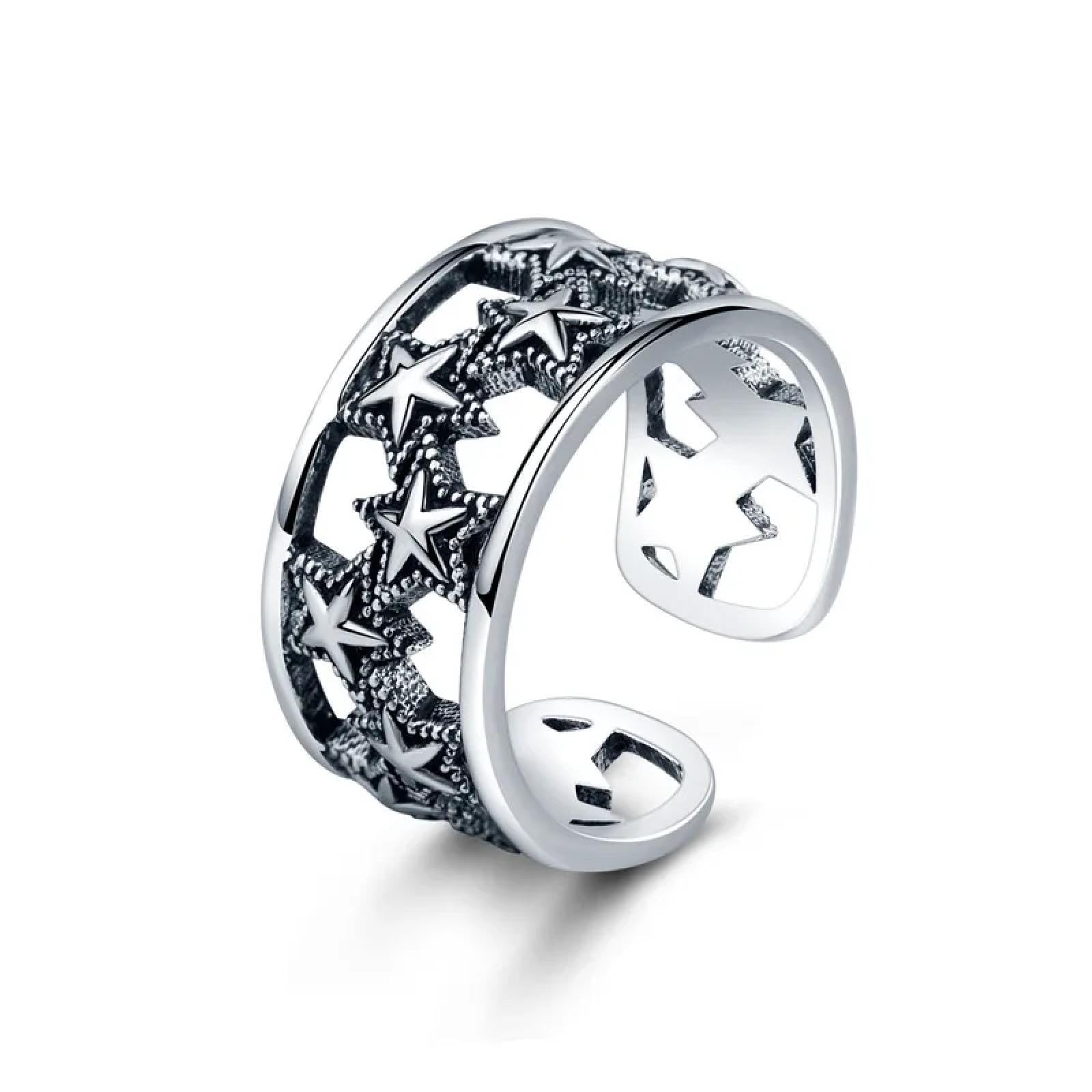 Bague ouverte creuse bijou tendance minimaliste géométrique - 4